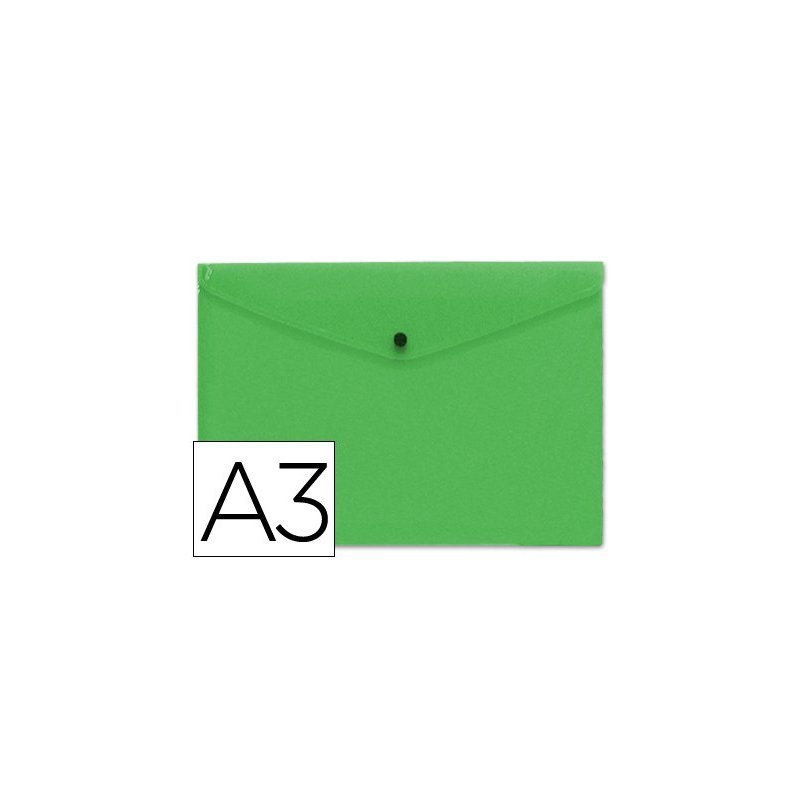 Carpeta liderpapel dossier broche 44243 polipropileno din a3 verde serie frosty