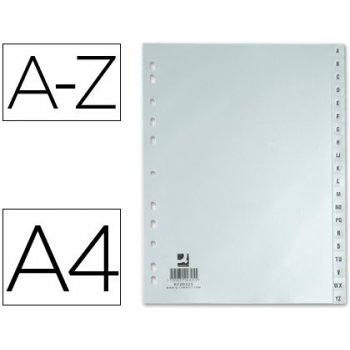 Separador alfabetico q-connect plastico a-z din a4 -multitaladro