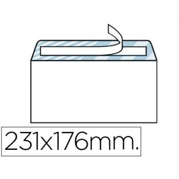 Sobre liderpapel n.12 blanco cuarto 176x231 mm tira de silicona caja de 500 unidades