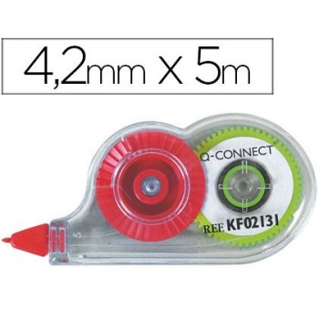 Corrector q-connect cinta mini blanco 4,2mm.x 5 m. en blister