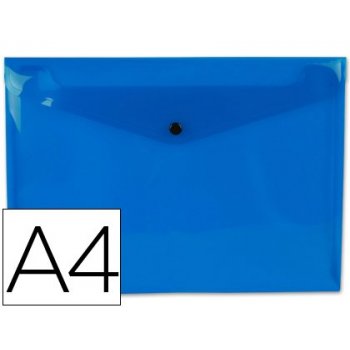 Carpeta liderpapel dossier broche 44052 polipropileno din a4 azul transparente 50 hojas