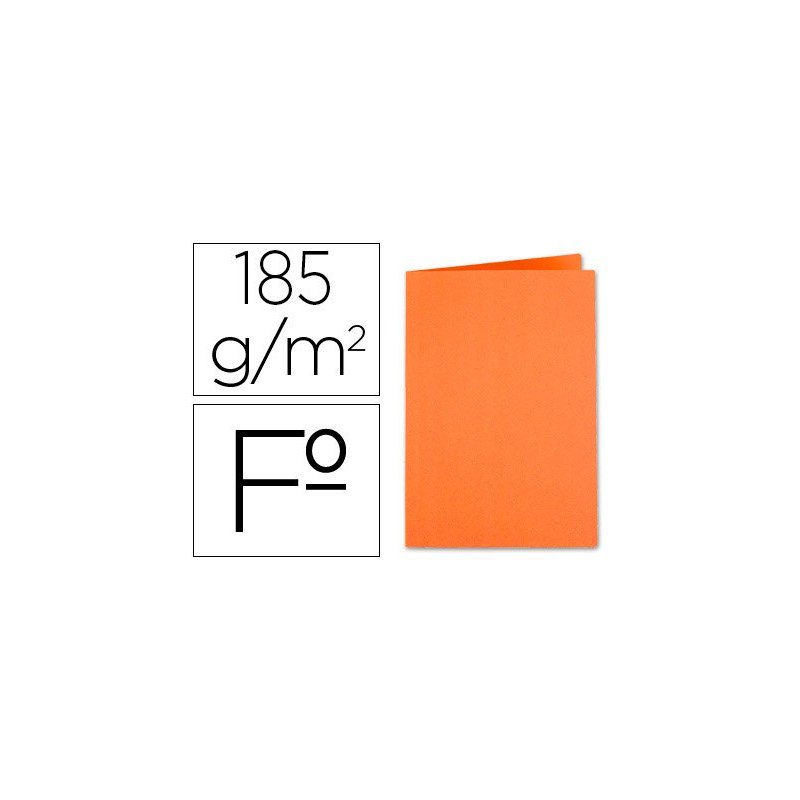 Subcarpeta liderpapel folio naranja intenso 185g m2