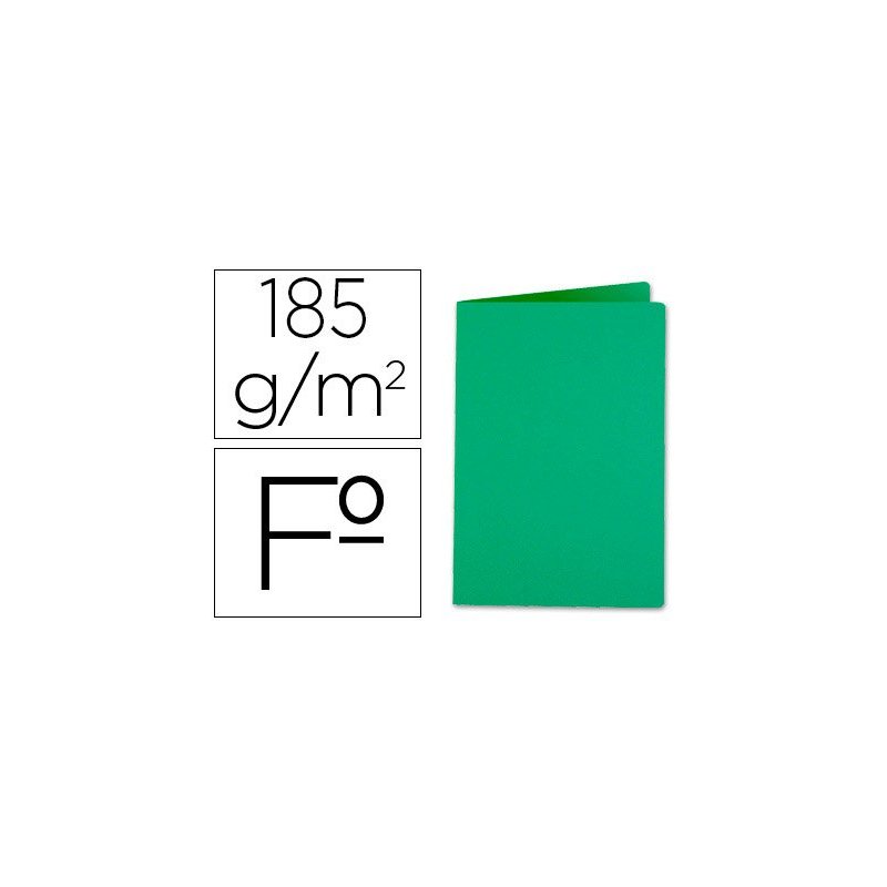 Subcarpeta liderpapel folio verde intenso 185g m2