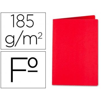 Subcarpeta liderpapel folio rojo intenso 185g m2