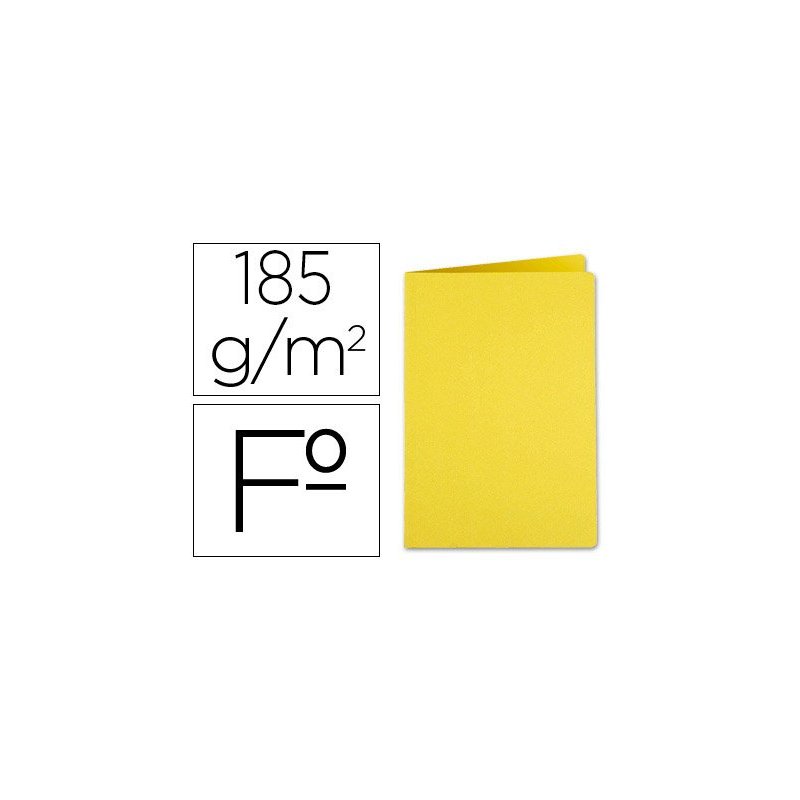 Subcarpeta liderpapel folio amarillo intenso 185g m2