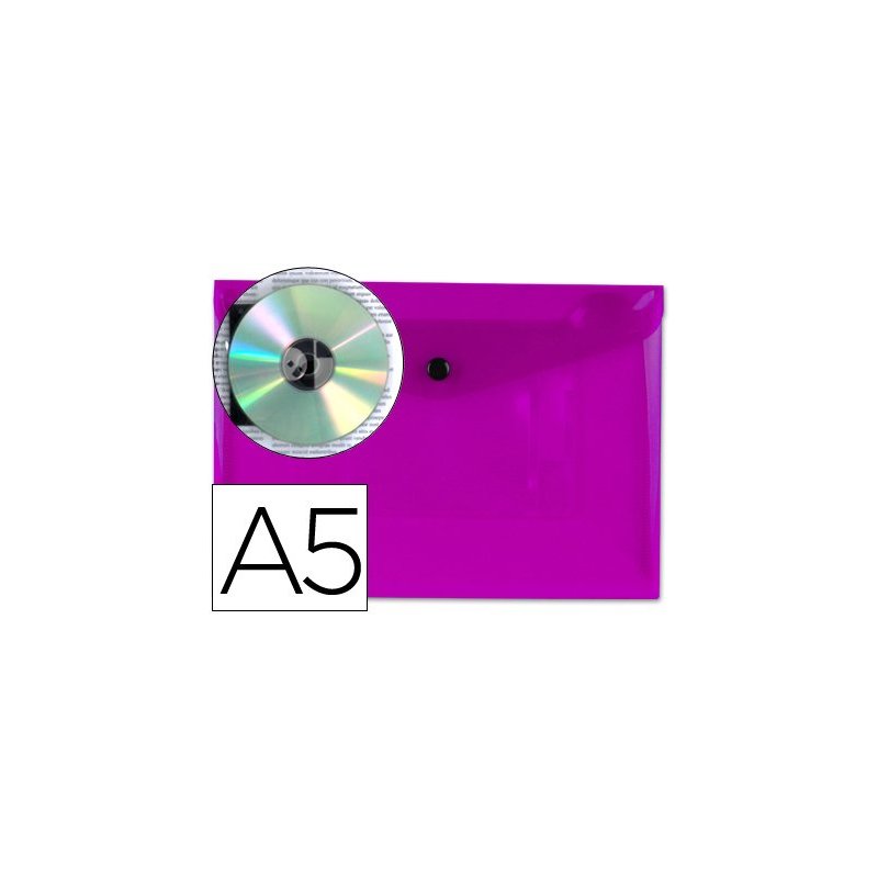 Carpeta liderpapel dossier broche 34356 polipropileno din a5 violeta transparente