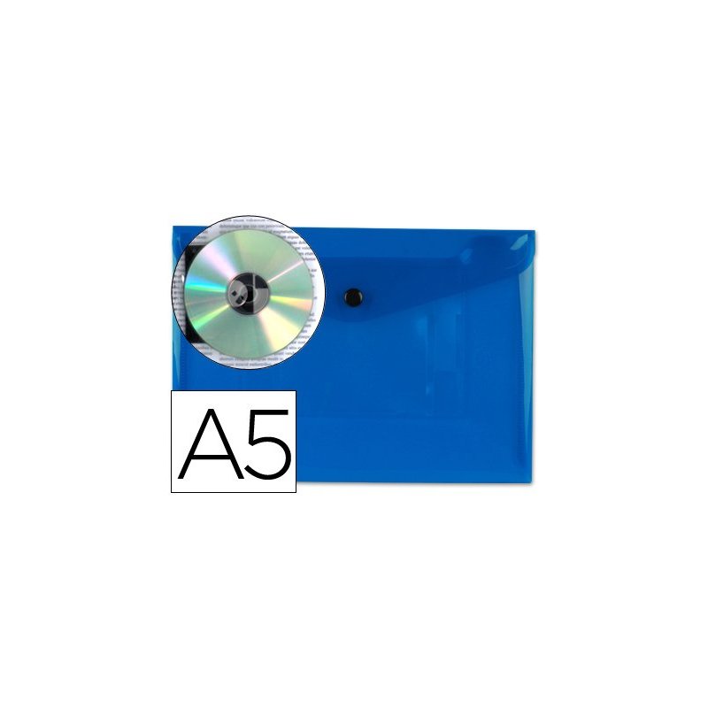 Carpeta liderpapel dossier broche 34352 polipropileno din a5 azul transparente