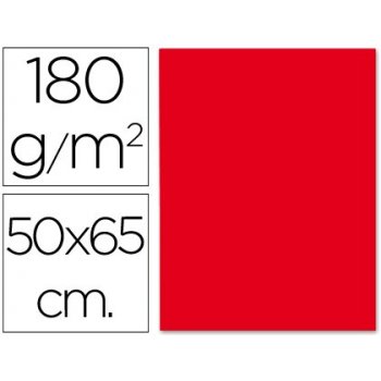 Cartulina liderpapel 50x65 cm 180g m2 rojo
