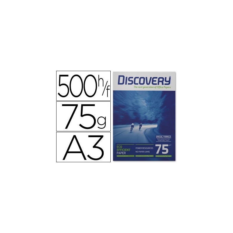Papel fotocopiadora discovery din a3 75 grs. papel multiuso ink-jet y laser-paquete de 500 hojas
