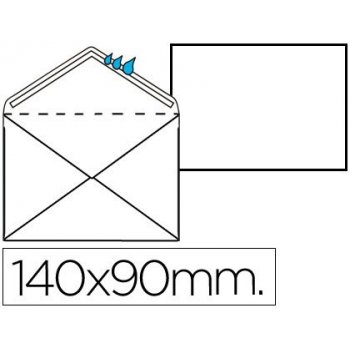 Sobre blanco registro extra 90 x 140 mm -caja 100