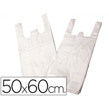 Bolsa plastico camiseta 50x60 cm -paquete 200 17,5 micras