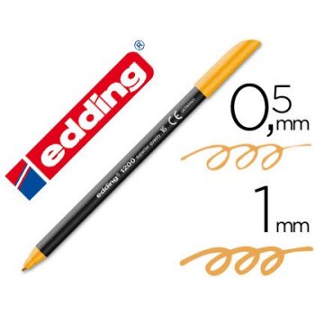 Rotulador edding punta fibra 1200 naranja claro n.16 -punta redonda 0.5 mm