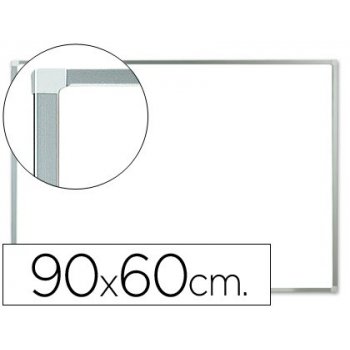 Pizarra blanca q-connect melamina marco de aluminio 90x60 cm
