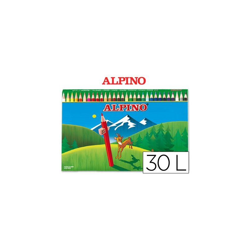 Lapices de colores alpino 659 30 colores -caja de carton