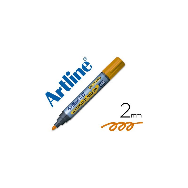 Rotulador artline pizarra ek-517 naranja -punta redonda 2 mm -tinta de bajo olor