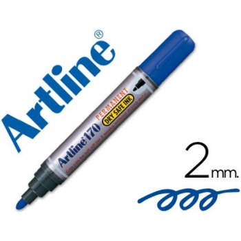 Rotulador artline marcador permanente 170 azul -punta redonda 2mm -antisecado
