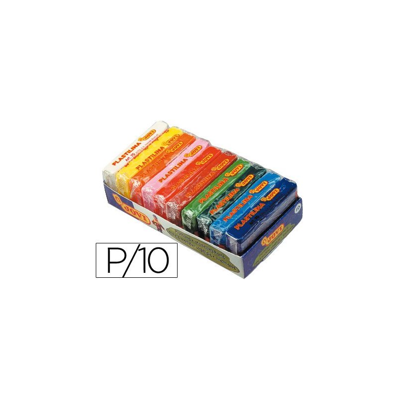 Plastilina jovi -bandeja con 10 paquetes colores surtidos tamaño pequeño