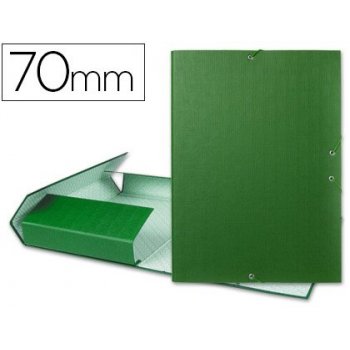 Carpeta proyectos liderpapel folio lomo 70mm carton forrado verde