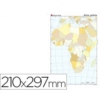 Mapa mudo color din a4 africa -politico