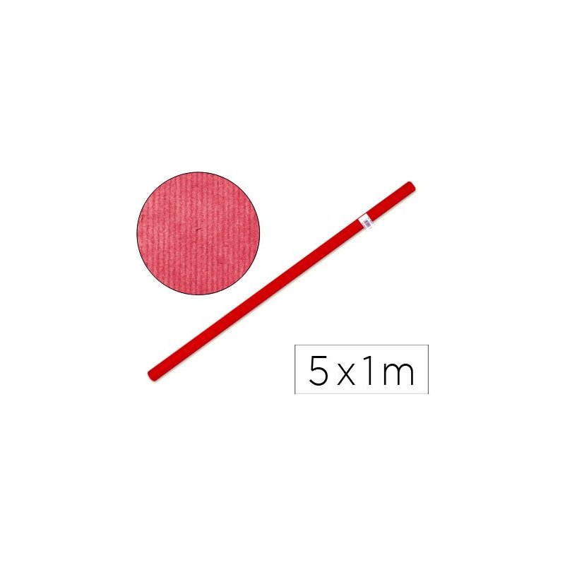 Papel kraft liderpapel rojo -rollo de 5x1 mt