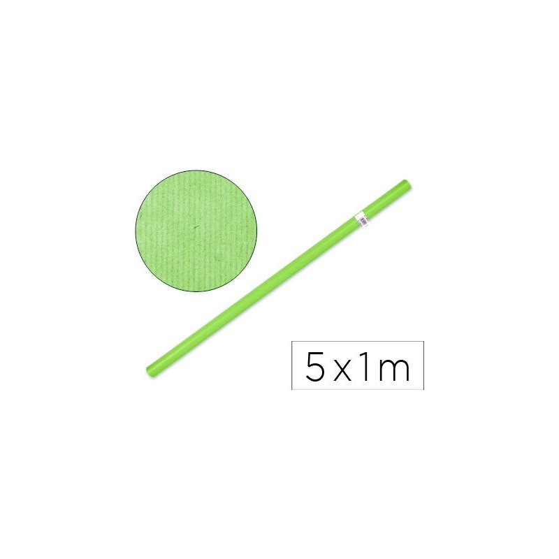 Papel kraft liderpapel verde -rollo 5x1 mt