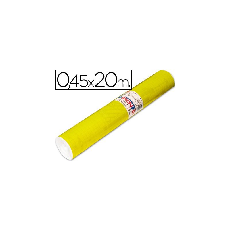 Rollo adhesivo aironfix unicolor amarillo brillo 67007-rollo de 20 mt