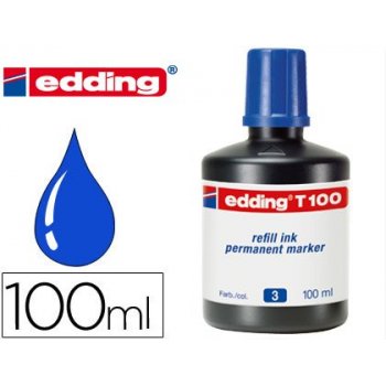 Tinta rotulador edding t-100 azul -frasco de 100 ml