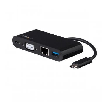 StarTech.com Replicador de Puertos USB-C para Portátiles - Docking Station USB Tipo C VGA GbE con Puerto USB 3.0 - Win Mac