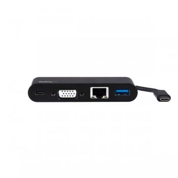 StarTech.com Replicador de Puertos USB-C para Portátiles - Docking Station USB Tipo C VGA GbE con Puerto USB 3.0 - Win Mac