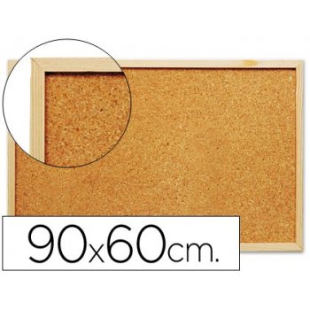 Pizarra corcho q-connect 90x60 cm marco de madera