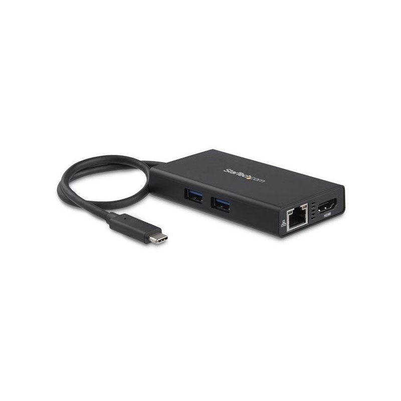StarTech.com Adaptador Multipuertos USB-C con HDMI de 4K- 2x Puertos USB-A - PD de 60W - Negro