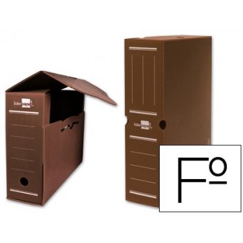 Caja archivo definitivo plastico liderpapel marron tamaño 36x26x10 cm