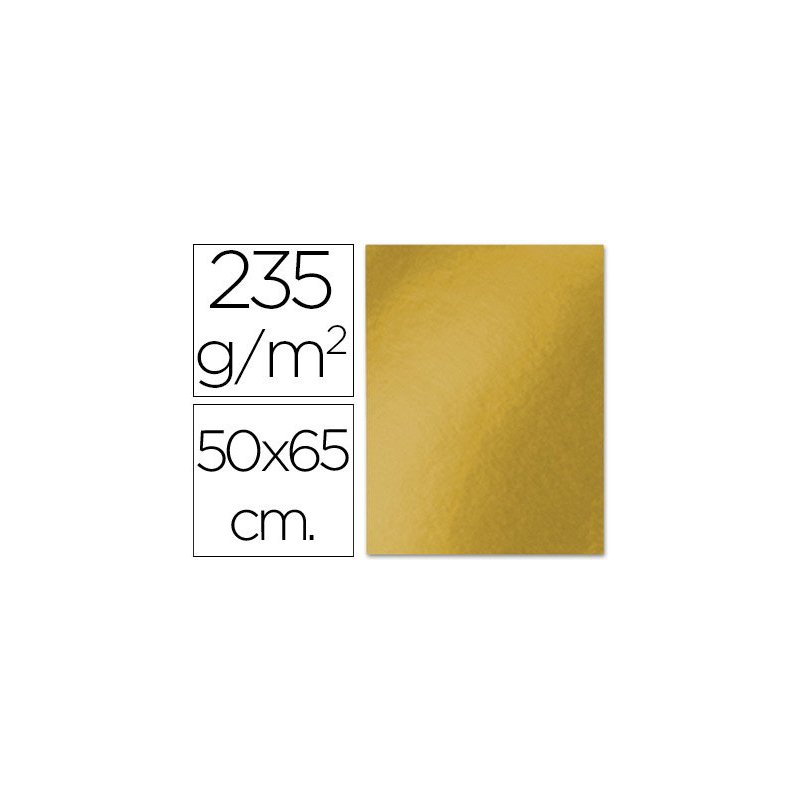 Cartulina liderpapel 50x65 cm 235g m2 metalizada oro