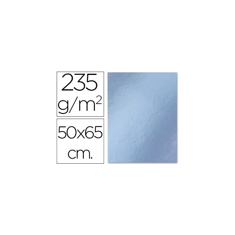 Cartulina liderpapel 50x65 cm 235g m2 metalizada plata