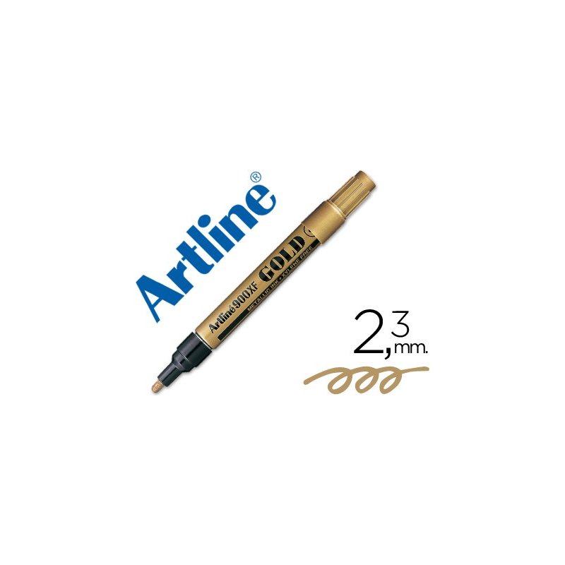 Rotulador artline marcador permanente tinta metalica ek-900 oro -punta redonda 2.3 mm