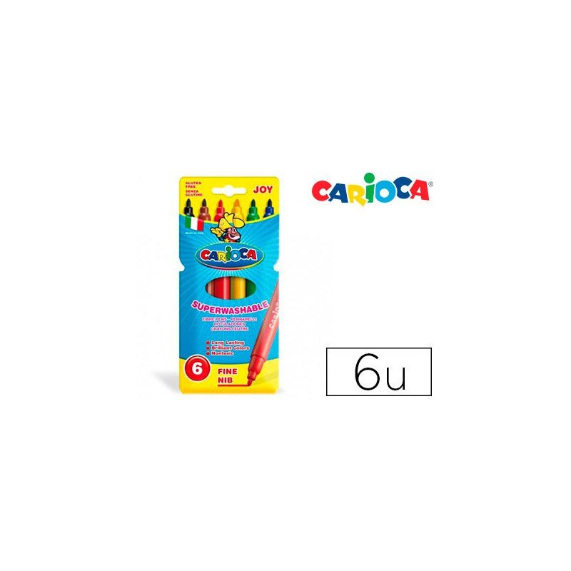 Rotulador carioca joy caja de 6 colores