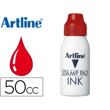 Tinta tampon artline roja -frasco de 50 cc
