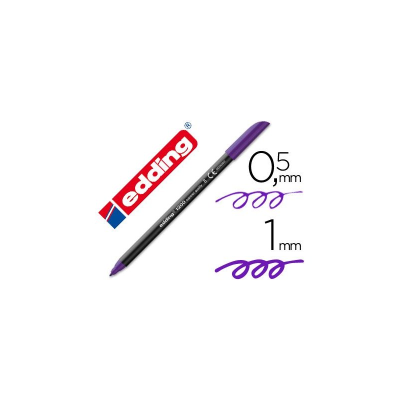 Rotulador edding punta fibra 1200 violeta n.8 -punta fibra 0.5 mm