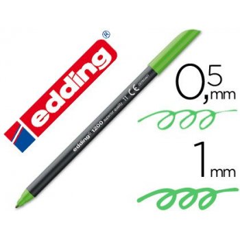 Rotulador edding punta fibra 1200 verde claro n.11 -punta redonda 0.5 mm