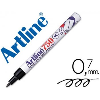 Rotulador artline marcador ropa 750 negro -punta redonda 0.7 mm -ropa papel metal y cristal