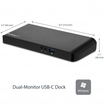 StarTech.com Dock USB-C de Dos Monitores con MST- 4x Puertos USB 3.0