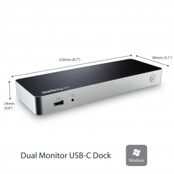 StarTech.com Dock USB-C con MST para Monitores Duales - 5 Puertos USB 3.0