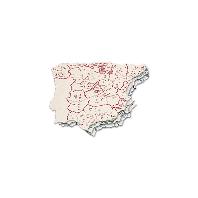 Plantilla plastico mapa españa -bolsa de 3 15x12,5 cm