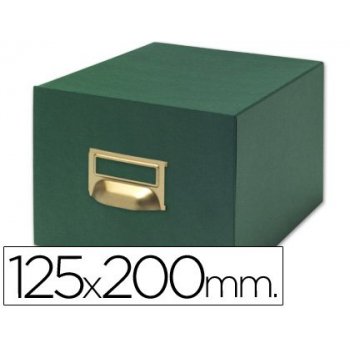 Fichero fichas tela verde 500 fichas n.4 -tamaño 125x200 mm