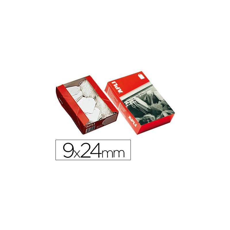 Etiquetas colgantes 384 9 x 24 mm -caja de 1000