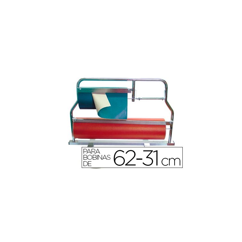 Portarrollo mostrador corta papel pintado para bobinas de 62-31 cm