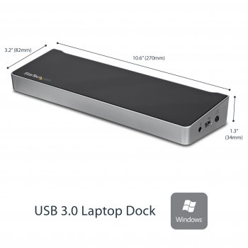StarTech.com Docking Station USB 3.0 para dos Ordenadores Portátiles