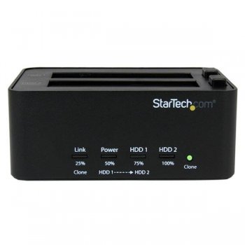 StarTech.com Estación de Conexión Duplicador Borrador Autónomo USB 3.0 de Discos Duros SSD SATA 2,5" 3,5" - Docking Station