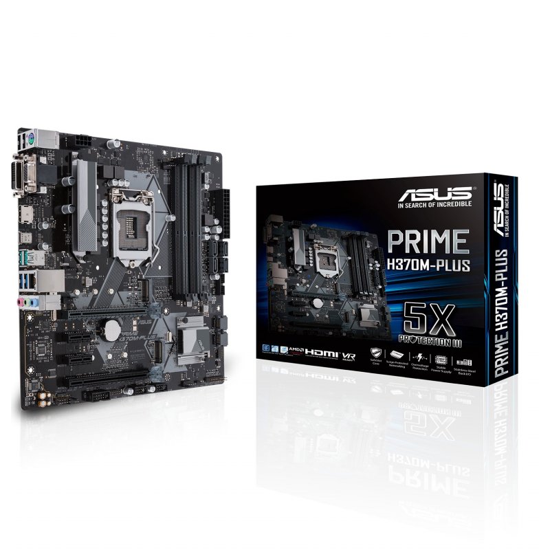 ASUS PRIME H370M-PLUS placa base LGA 1151 (Zócalo H4) Micro ATX Intel® H370