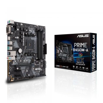 ASUS PRIME B450M-A placa base Zócalo AM4 Micro ATX AMD B450
